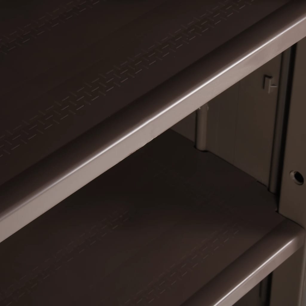 Ντουλάπι Αποθήκευσης Κήπου Καφέ 65x45x172 εκ. PP Εμφάνιση Ξύλου - PAKOBAZAAR