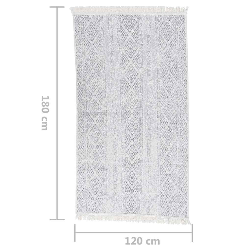 Χαλί Ανοιχτό Γκρι 120 x 180 εκ. Βαμβακερό