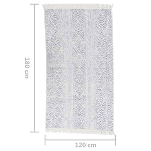 Χαλί Ανοιχτό Γκρι 120 x 180 εκ. Βαμβακερό