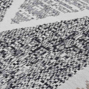 Χαλί Μαύρο και Γκρι 160x230 εκ. Βαμβακερό