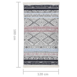 Χαλί Ροζ και Χρώμα Άκουα 120 x 180 εκ. Βαμβακερό