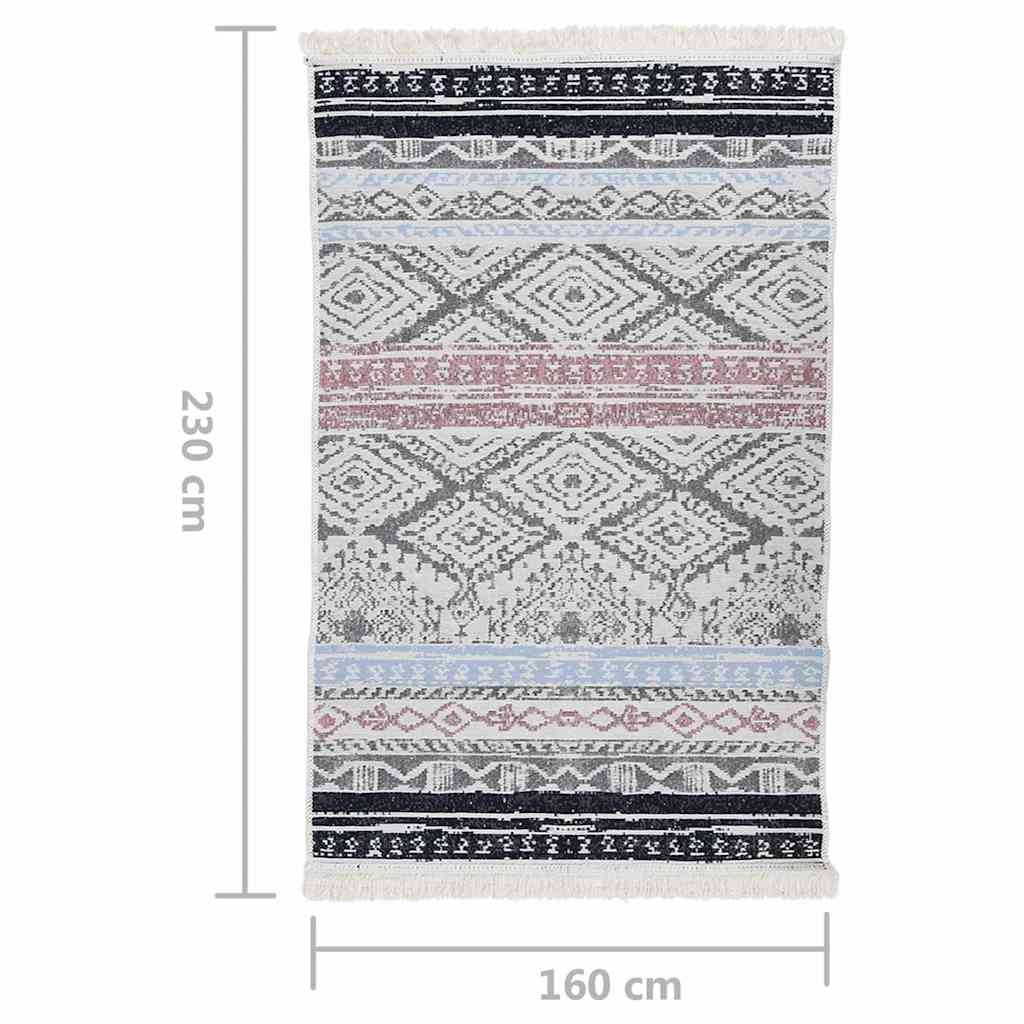 Χαλί Ροζ και Χρώμα Άκουα 160 x 230 εκ. Βαμβακερό - Pakobazaar
