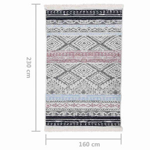 Χαλί Ροζ και Χρώμα Άκουα 160 x 230 εκ. Βαμβακερό - Pakobazaar