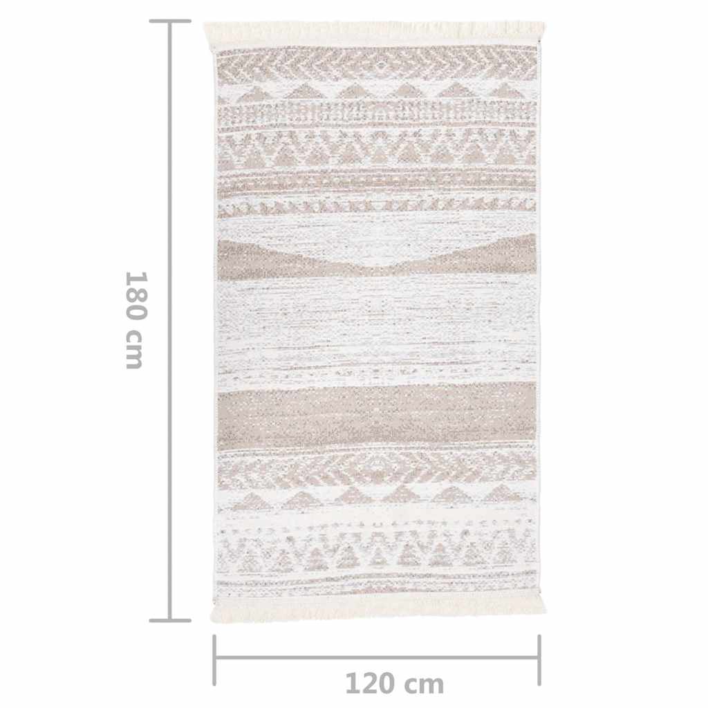 Χαλί Μπεζ 120 x 180 εκ. Βαμβακερό