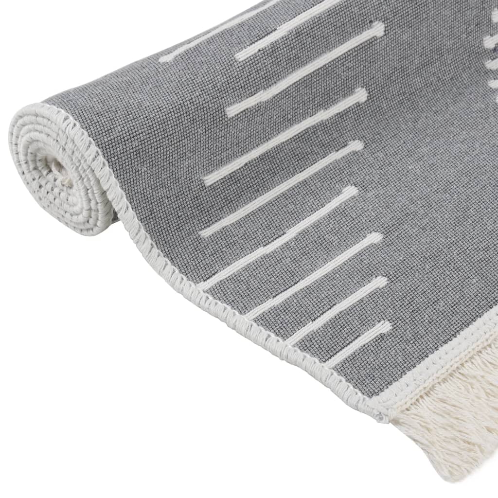Χαλί Γκρι 160 x 230 εκ. Βαμβακερό - Pakobazaar
