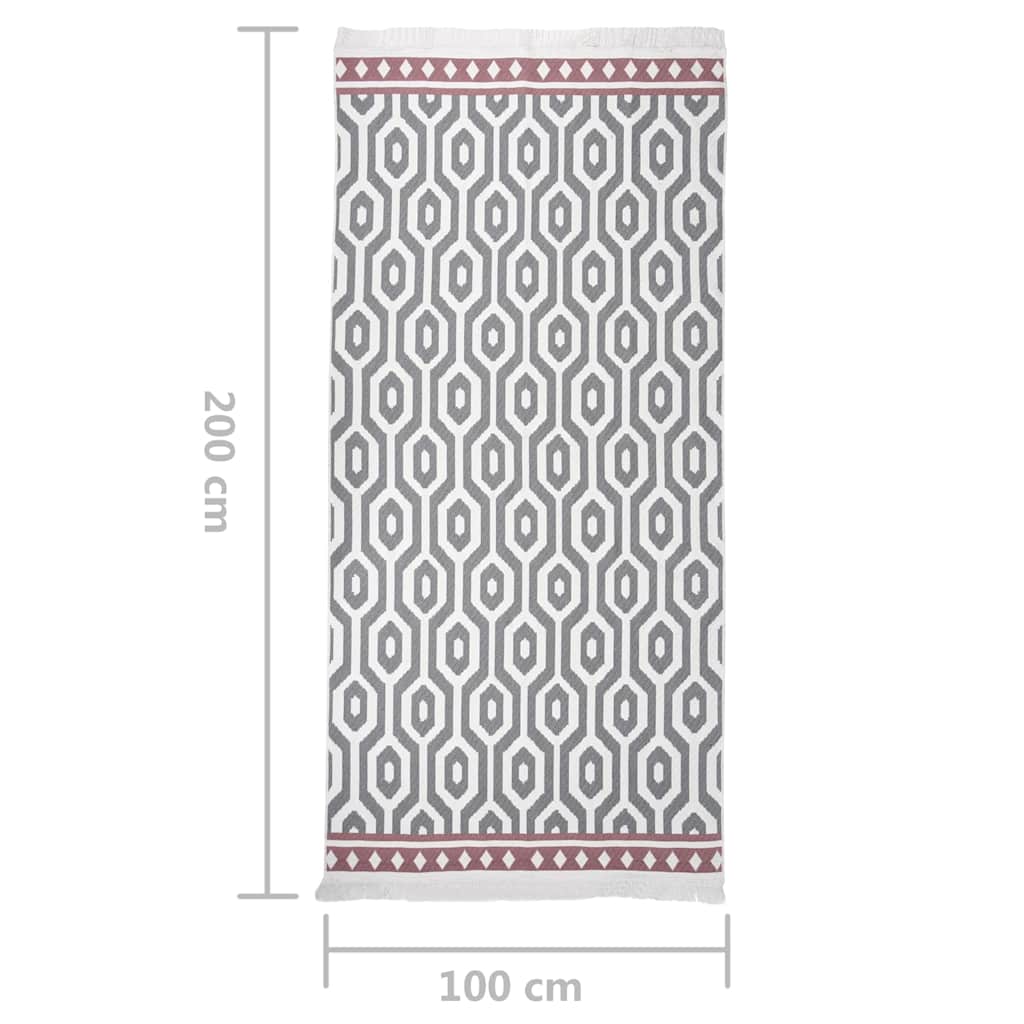 Χαλί Γκρι 100 x 200 εκ. Βαμβακερό