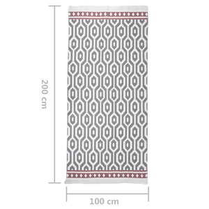 Χαλί Γκρι 100 x 200 εκ. Βαμβακερό
