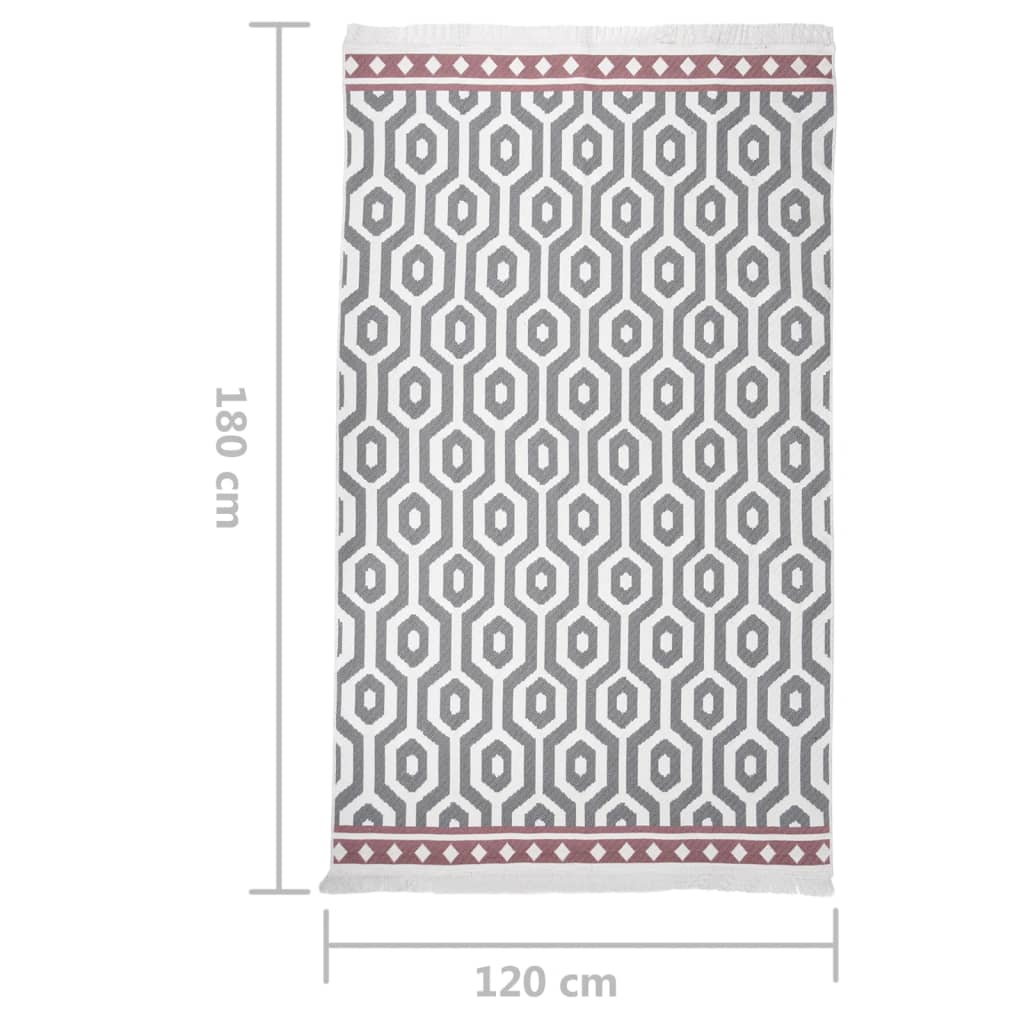 Χαλί Γκρι 120 x 180 εκ. Βαμβακερό