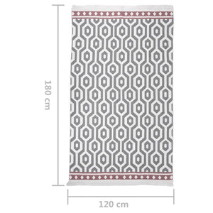 Χαλί Γκρι 120 x 180 εκ. Βαμβακερό