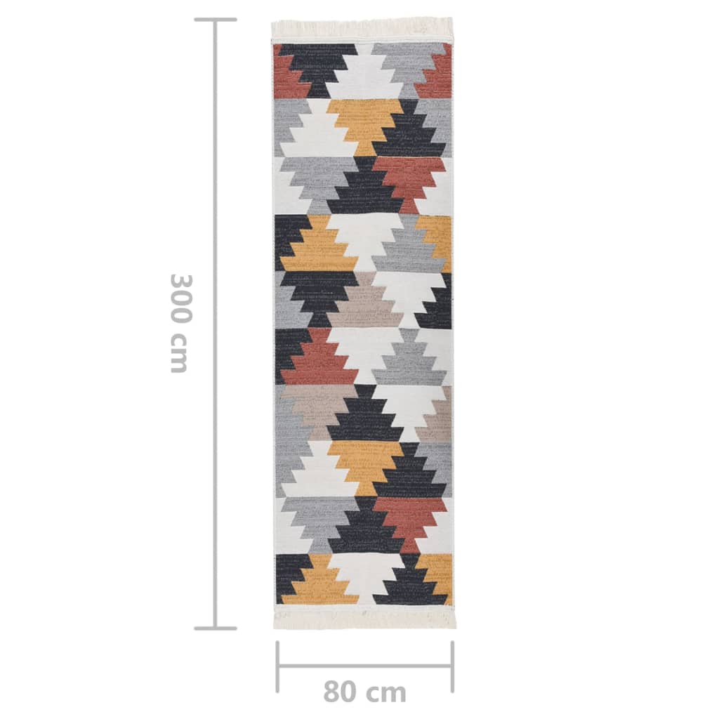 Χαλί Πολύχρωμο 80x300 εκ. Βαμβακερό