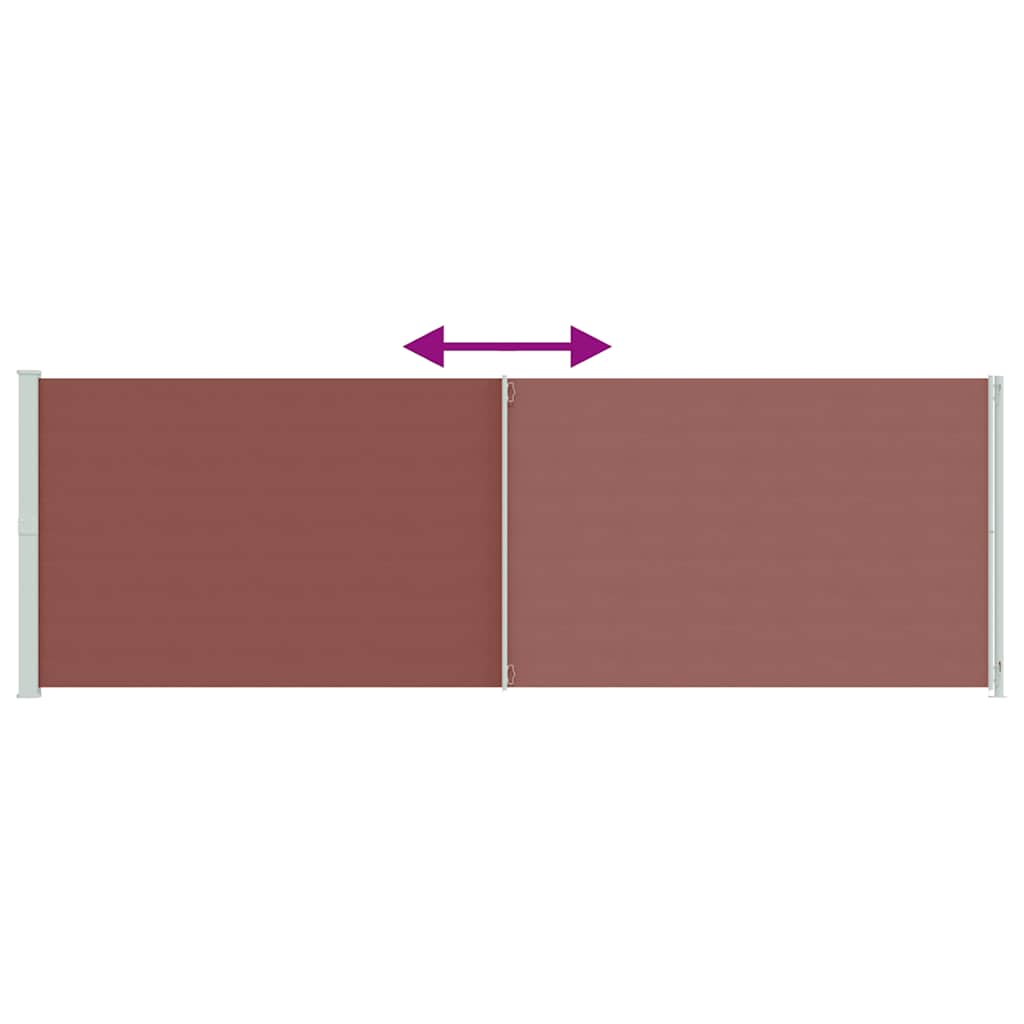 Σκίαστρο Πλαϊνό Συρόμενο Βεράντας Καφέ 200 x 600 εκ.