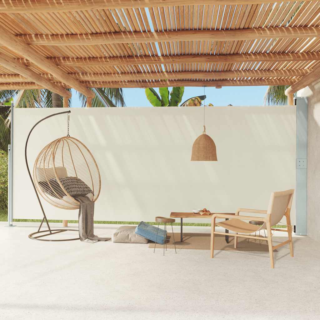 Σκίαστρο Πλαϊνό Συρόμενο Βεράντας Κρεμ 220 x 600 εκ.