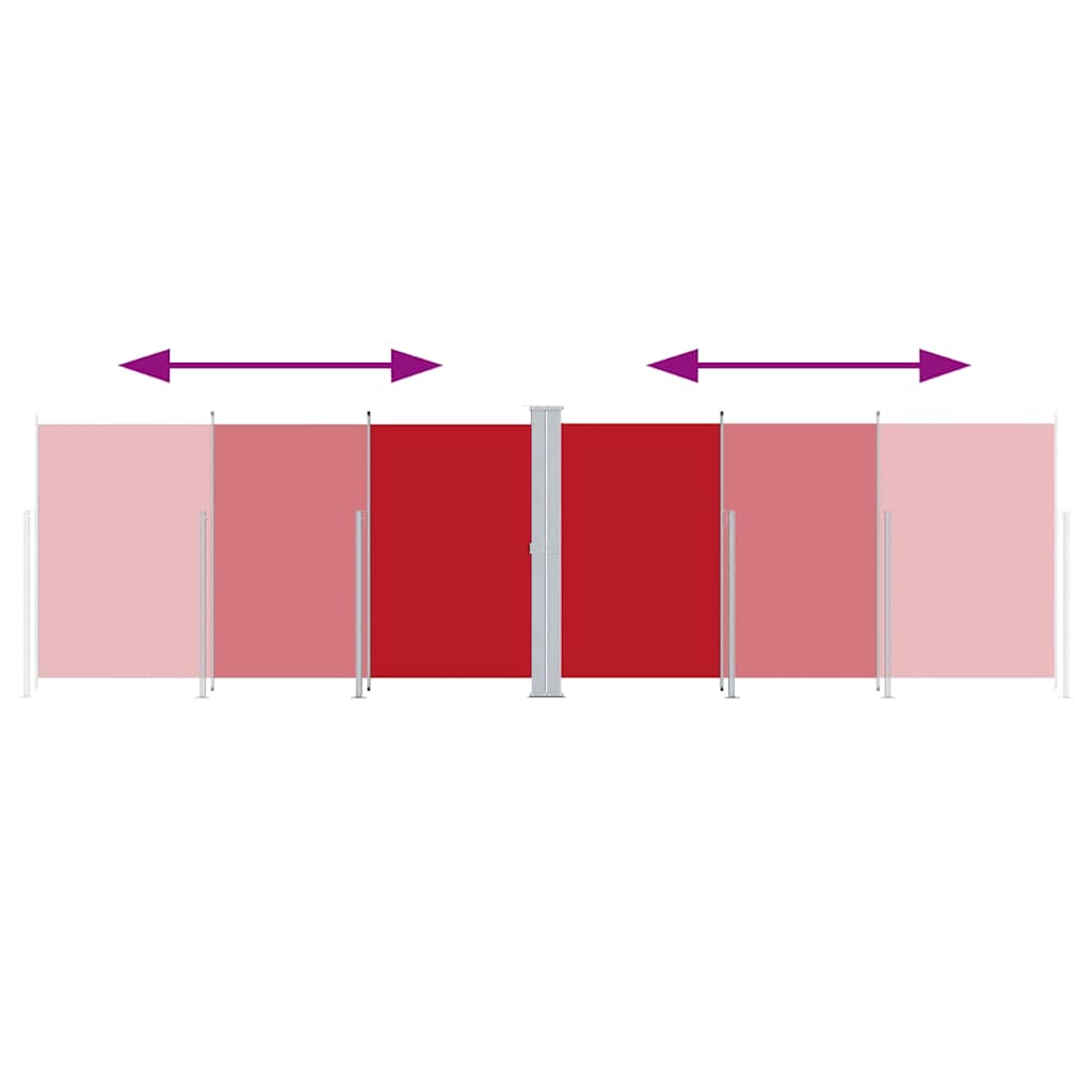Σκίαστρο Πλαϊνό Συρόμενο Κόκκινο 180 x 600 εκ.