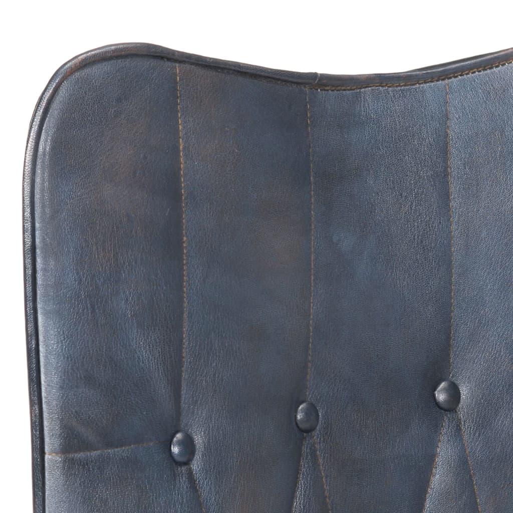 Πολυθρόνα Γκρι από Γνήσιο Δέρμα - Pakobazaar