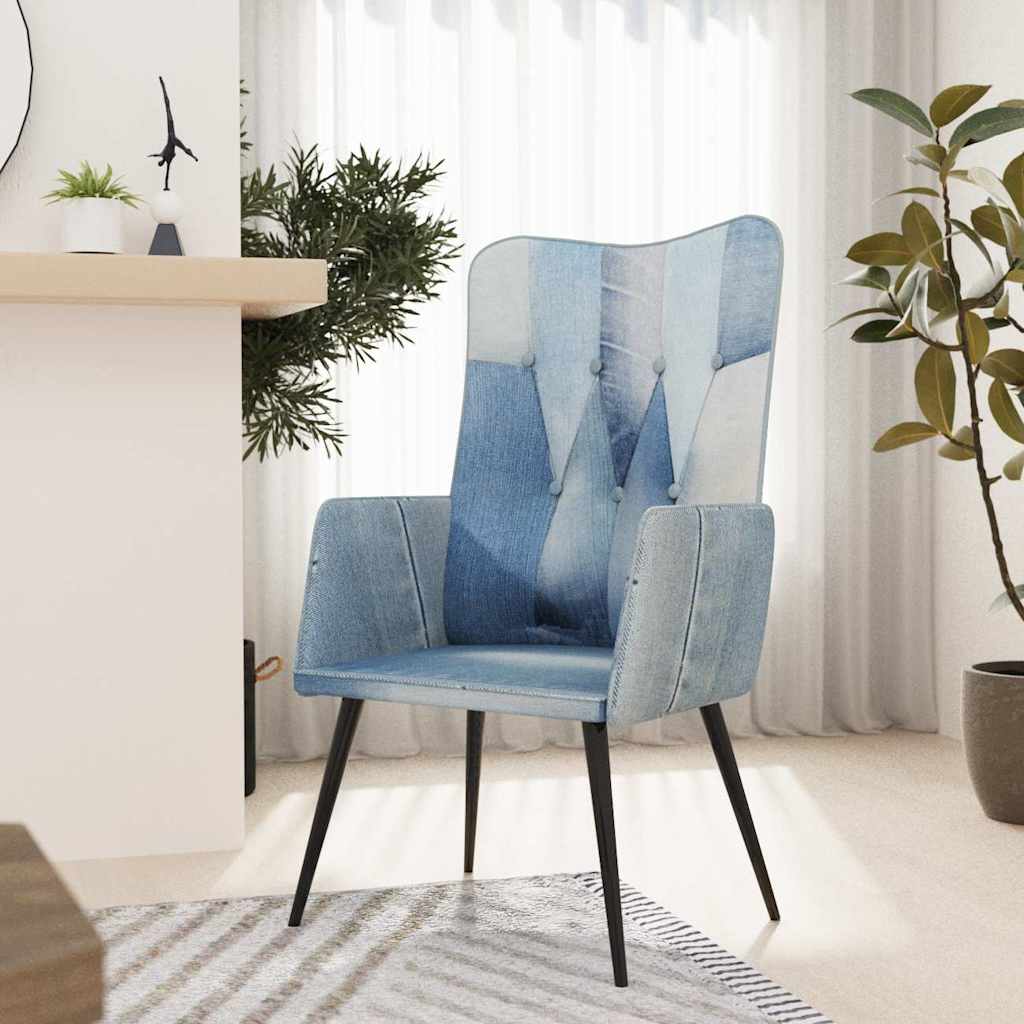 Πολυθρόνα με Denim Patchwork από Καραβόπανο - Pakobazaar