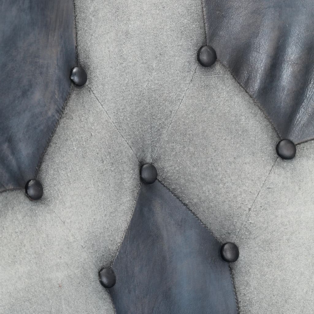 Πολυθρόνα Γκρι από Γνήσιο Δέρμα