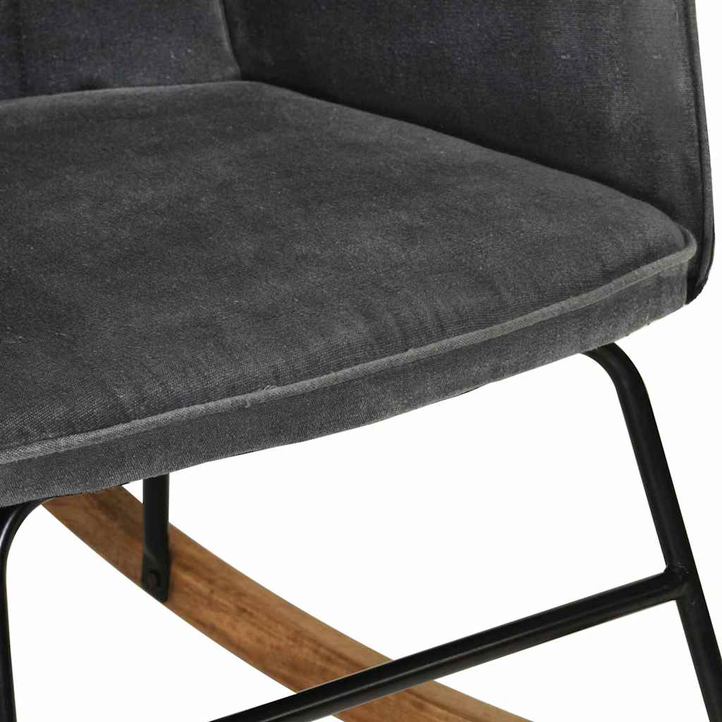 Πολυθρόνα Κουνιστή Μαύρη από Vintage Καραβόπανο - Pakobazaar