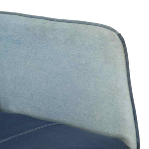 Πολυθρόνα Κουνιστή Μπλε Denim Patchwork Καραβόπανο