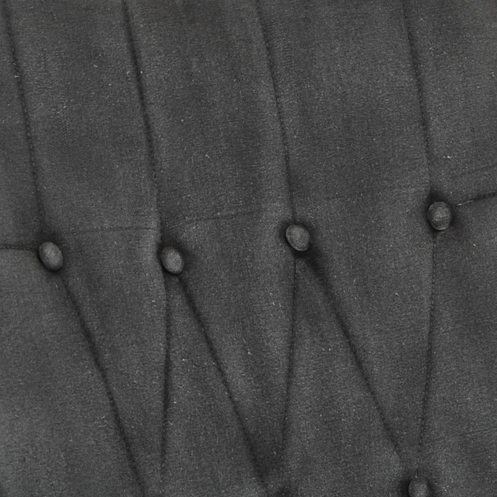 Πολυθρόνα Κουνιστή Μαύρη από Vintage Καραβόπανο με Υποπόδιο - Pakobazaar