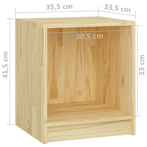 Κομοδίνα 2 τεμ. 35,5 x 33,5 x 41,5 εκ. από Μασίφ Ξύλο Πεύκου