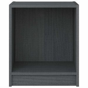 Κομοδίνο Γκρι 35,5 x 33,5 x 41,5 εκ. από Μασίφ Ξύλο Πεύκου