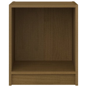 Κομοδίνο Καφέ Μελί 35,5 x 33,5 x 41,5 εκ. από Μασίφ Ξύλο Πεύκου