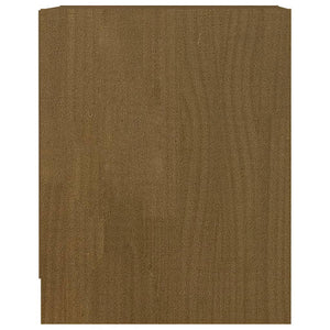 Κομοδίνο Καφέ Μελί 35,5 x 33,5 x 41,5 εκ. από Μασίφ Ξύλο Πεύκου
