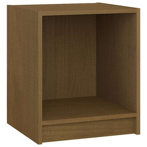 Κομοδίνα 2 τεμ. Καφέ Μελί 35,5x33,5x41,5 εκ. Μασίφ Ξύλο Πεύκου