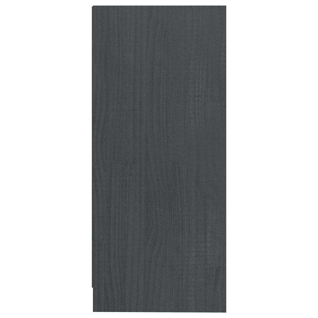 Βοηθητικό Ντουλάπι Γκρι 35,5 x 33,5 x 76 εκ. Μασίφ Ξύλο Πεύκου