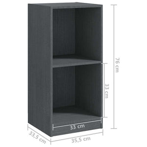 Βοηθητικό Ντουλάπι Γκρι 35,5 x 33,5 x 76 εκ. Μασίφ Ξύλο Πεύκου