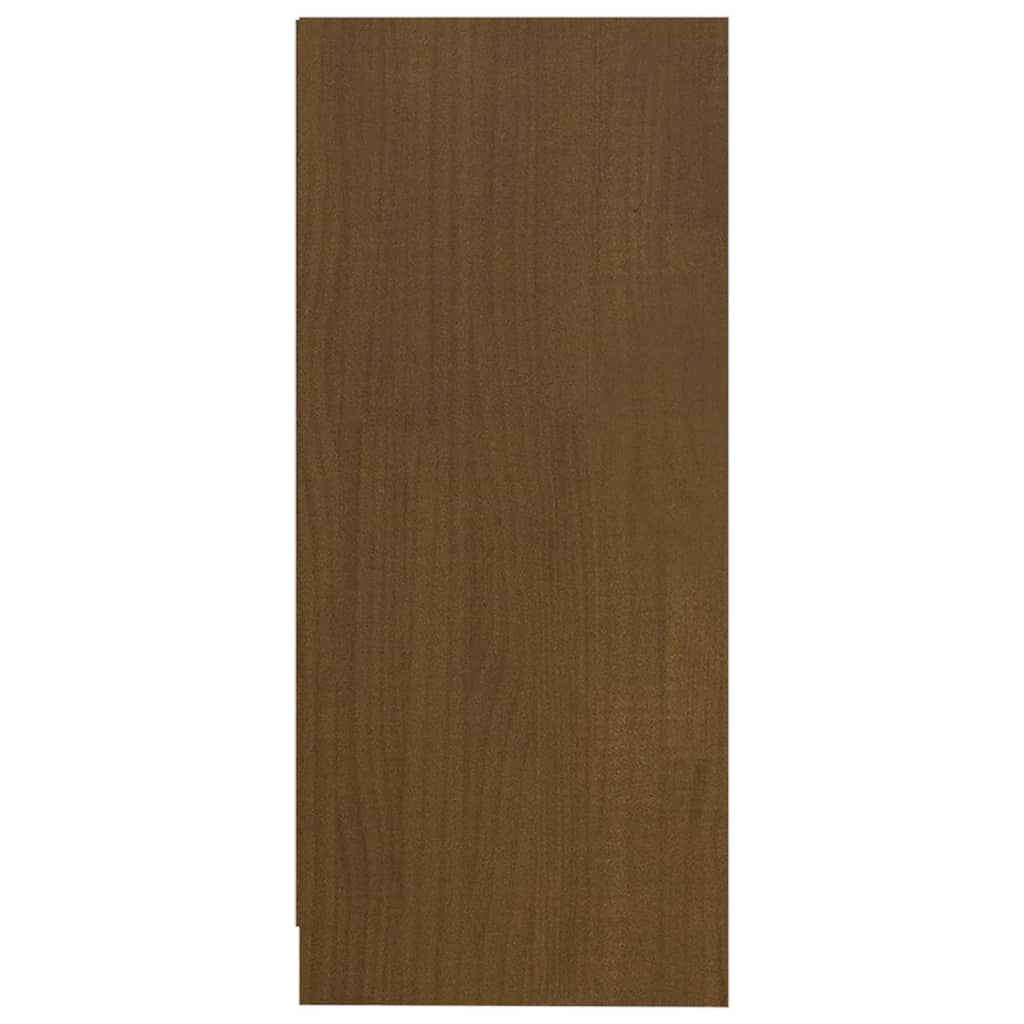 Βοηθητικό Ντουλάπι Καφέ Μελί 35,5x33,5x76 εκ. Μασίφ Ξύλο Πεύκου