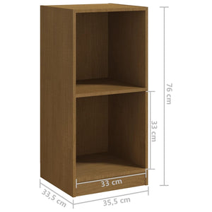 Βοηθητικό Ντουλάπι Καφέ Μελί 35,5x33,5x76 εκ. Μασίφ Ξύλο Πεύκου