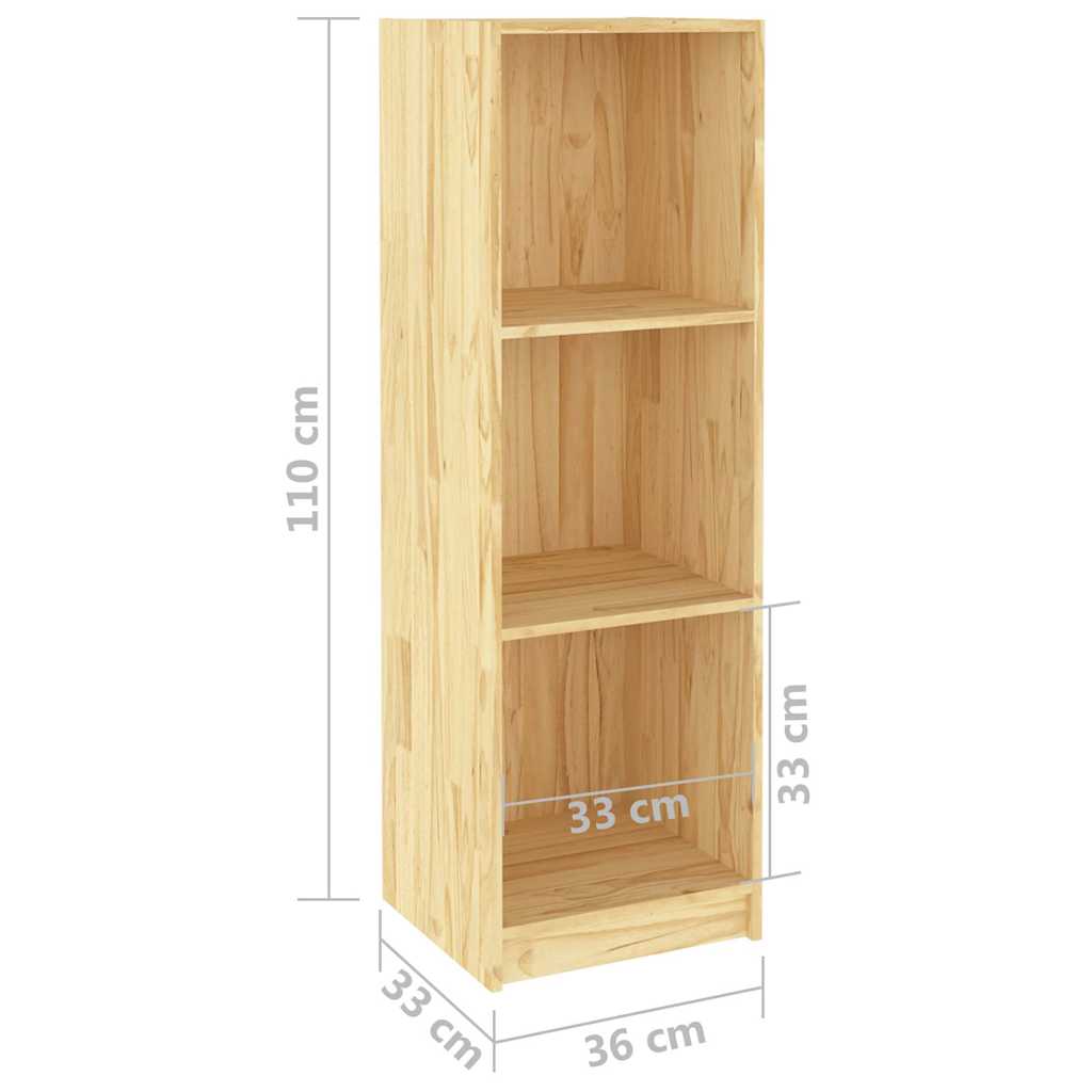 Βιβλιοθήκη/Διαχωριστικό Χώρου 36x33x110 εκ. Μασίφ Ξύλο Πεύκου