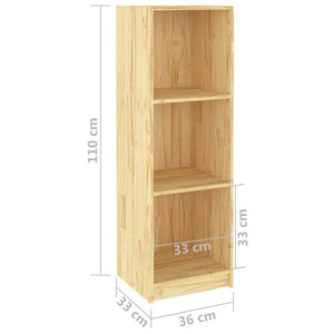 Βιβλιοθήκη/Διαχωριστικό Χώρου 36x33x110 εκ. Μασίφ Ξύλο Πεύκου