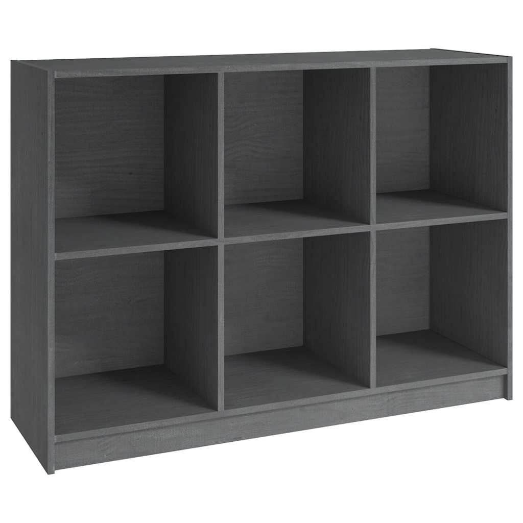 Βιβλιοθήκη Γκρι 104 x 33 x76 εκ. από Μασίφ Ξύλο Πεύκου