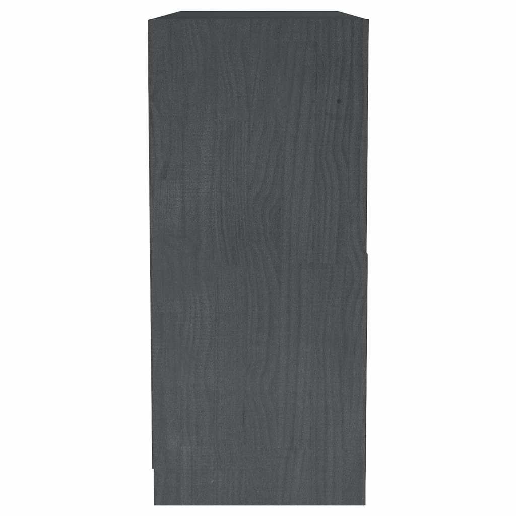 Βιβλιοθήκη Γκρι 104 x 33 x76 εκ. από Μασίφ Ξύλο Πεύκου