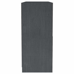 Βιβλιοθήκη Γκρι 104 x 33 x76 εκ. από Μασίφ Ξύλο Πεύκου