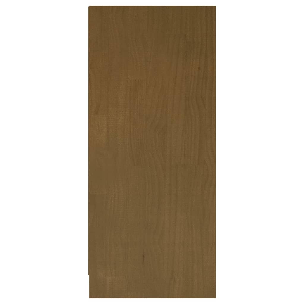 Βιβλιοθήκη Καφέ Μελί 104 x 33 x76 εκ. από Μασίφ Ξύλο Πεύκου