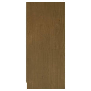 Βιβλιοθήκη Καφέ Μελί 104 x 33 x76 εκ. από Μασίφ Ξύλο Πεύκου
