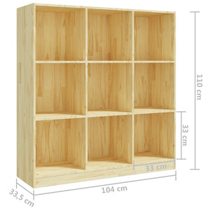 Βιβλιοθήκη/Διαχωριστικό Χώρου 104x33,5x110 εκ Μασίφ Ξύλο Πεύκου