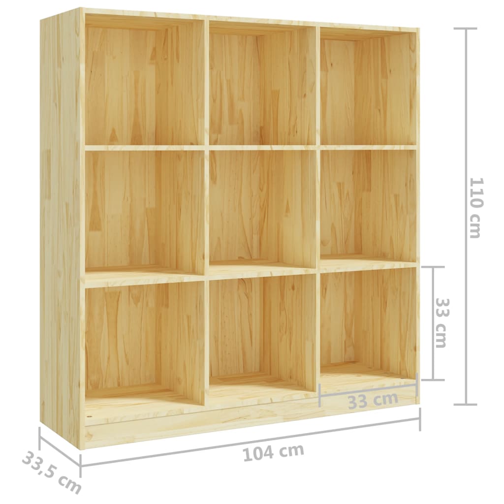 Βιβλιοθήκη/Διαχωριστικό Χώρου 104x33,5x110 εκ Μασίφ Ξύλο Πεύκου - Pakobazaar