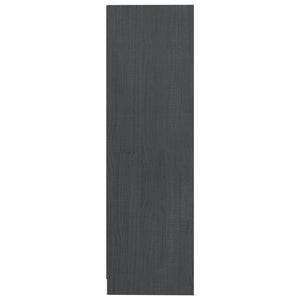 Βιβλιοθήκη/Διαχωριστικό Χώρου Γκρι 104x33,5x110 εκ Μασίφ Πεύκο