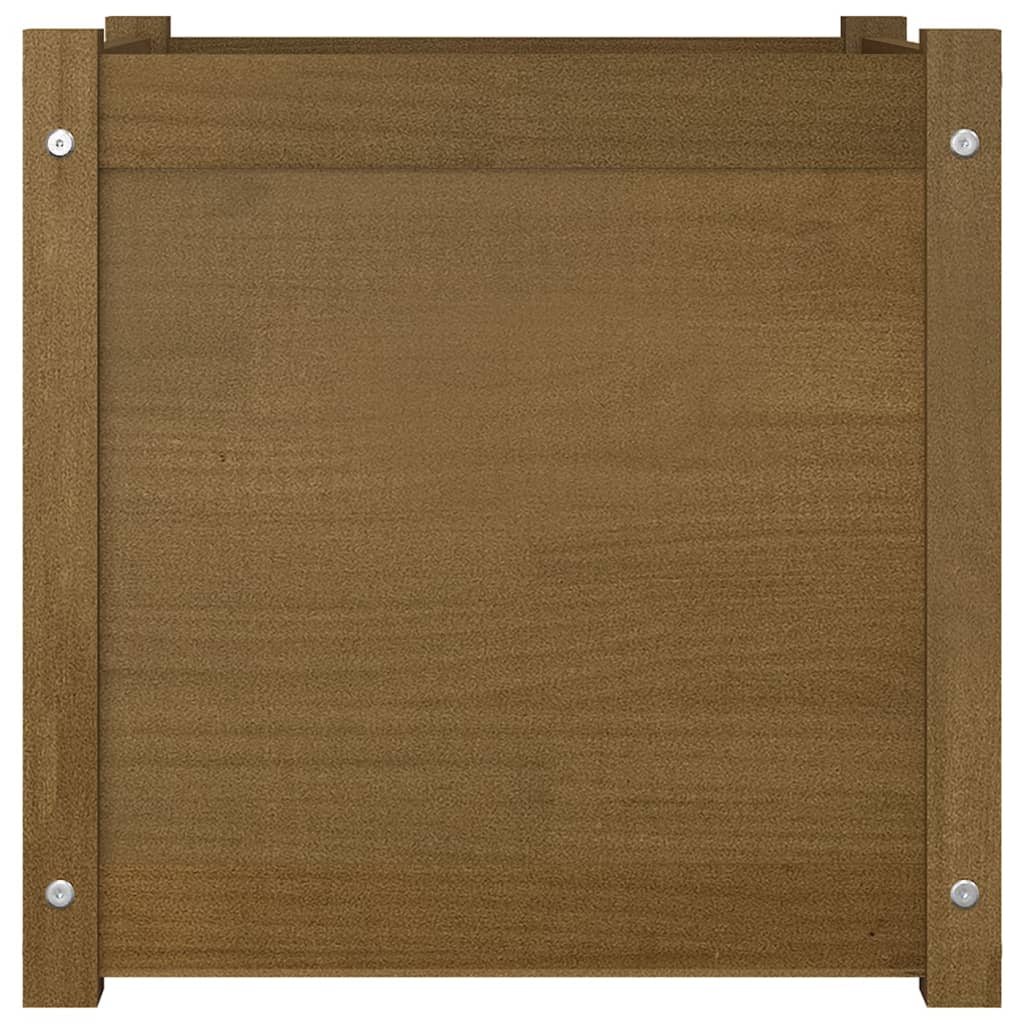 Ζαρντινιέρες 2 τεμ. Μελί 50 x 50 x 50 εκ. από Μασίφ Ξύλο Πεύκου
