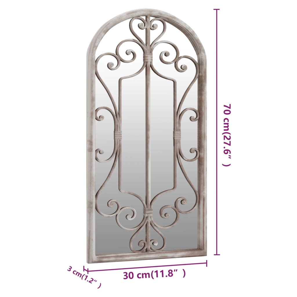 Καθρέφτης για Εσ. Χώρους Λευκό της Άμμου 70 x 30 εκ. από Σίδερο - PAKOBAZAAR