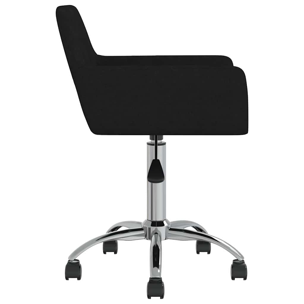 Καρέκλες Τραπεζαρίας Περιστρεφόμενες 6 τεμ. Μαύρες Υφασμάτινες