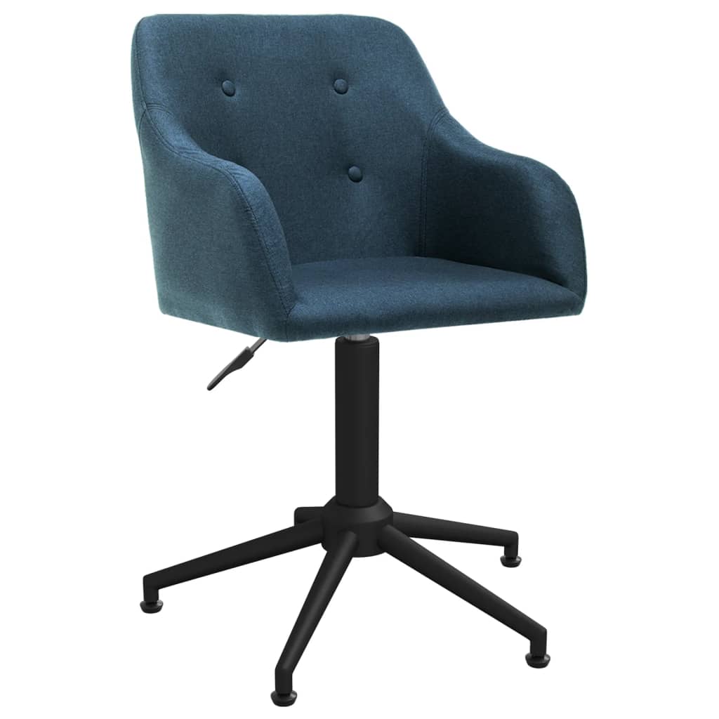 Καρέκλα Τραπεζαρίας Περιστρεφόμενη Μπλε Υφασμάτινη