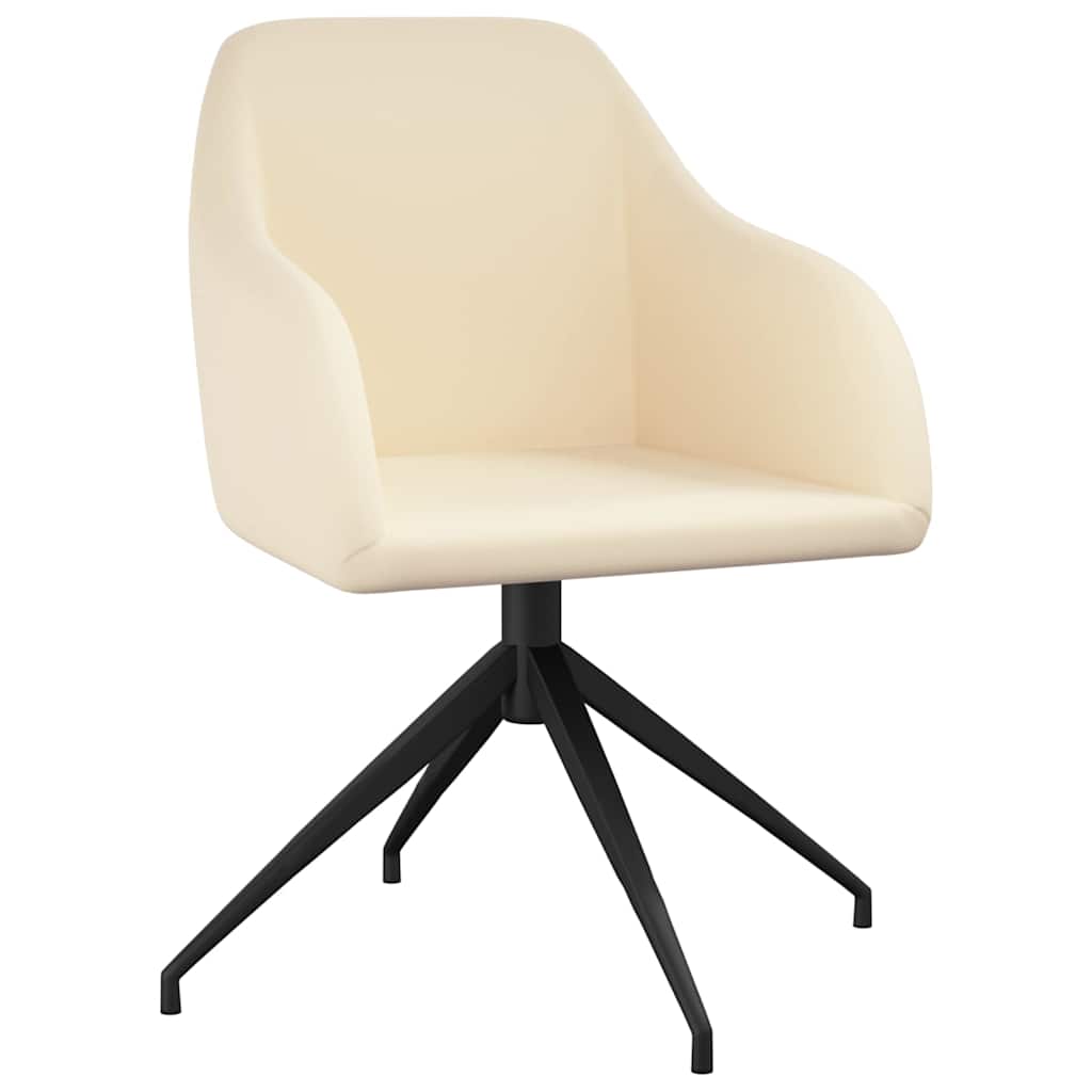 Καρέκλες Τραπεζαρίας 4 τεμ. Κρεμ Βελούδινες