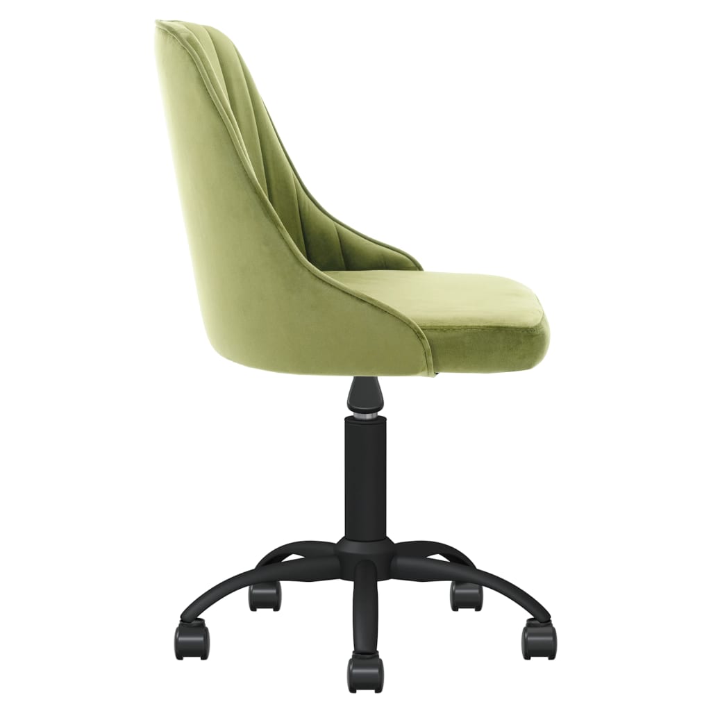Καρέκλες Τραπεζαρίας Περιστρ. 4 τεμ. Ανοιχτό Πράσινο Βελούδινες