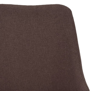 Καρέκλες Τραπεζαρίας 4 τεμ. Σκούρο Καφέ Υφασμάτινες