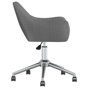 Καρέκλες Τραπεζαρίας Περιστρεφόμενες 4 τεμ Σκ. Γκρι Υφασμάτινες